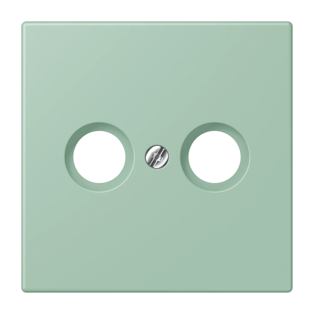 Centre plate for antenna socket — JUNG LS 990 Le Corbusier, Vert Anglais Clair, art. LC990TV217
