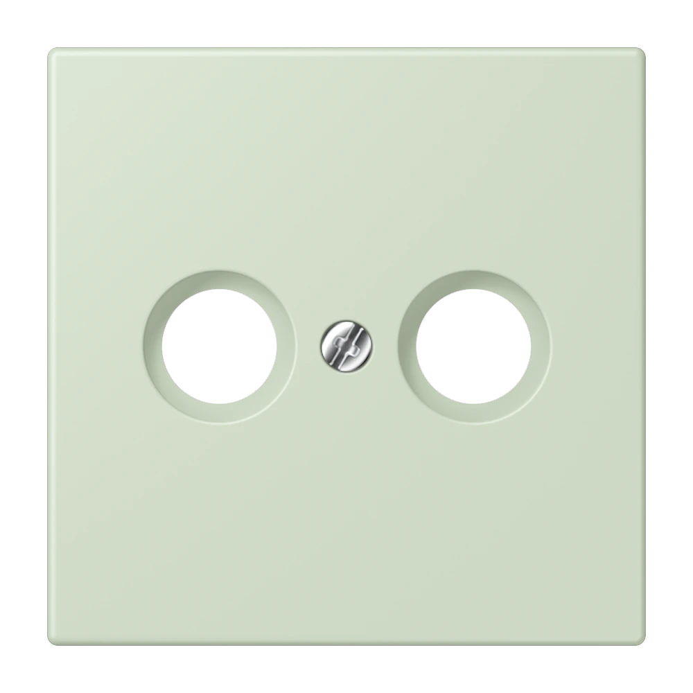 Centre plate for antenna socket — JUNG LS 990 Le Corbusier, Vert Anglâis Pale, art. LC990TV218