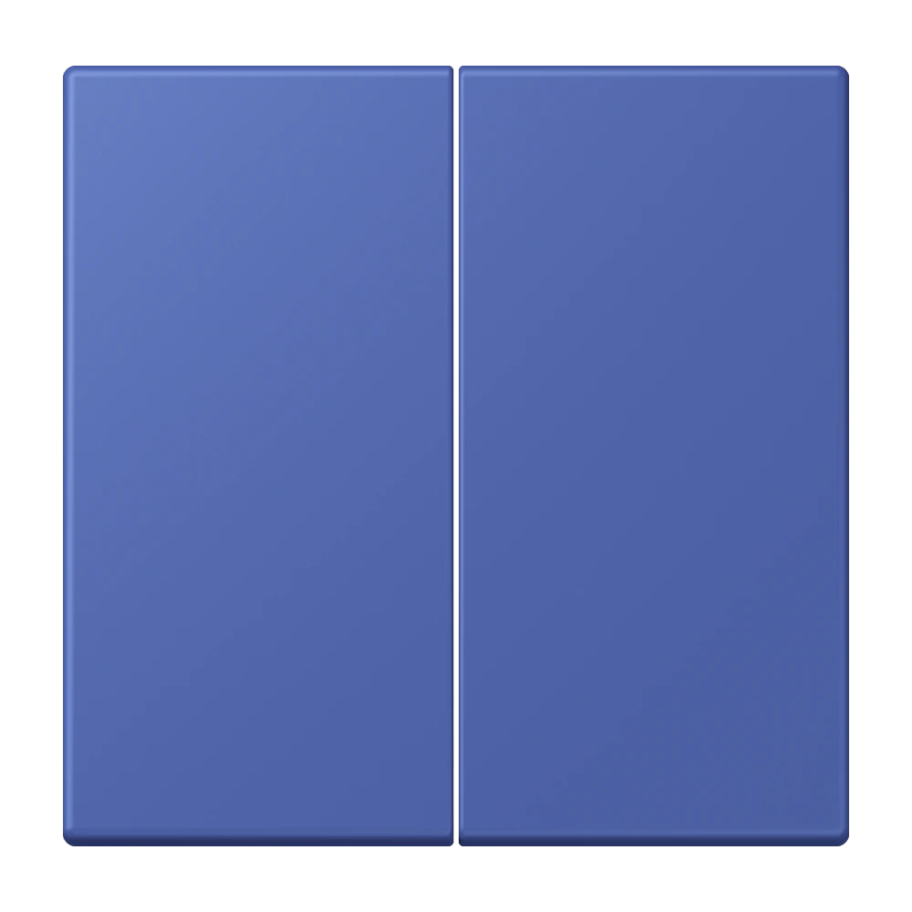 2-gang rocker for switch and push-button — JUNG LS 990 Le Corbusier, Bleu Outremer 31, art. LC995206