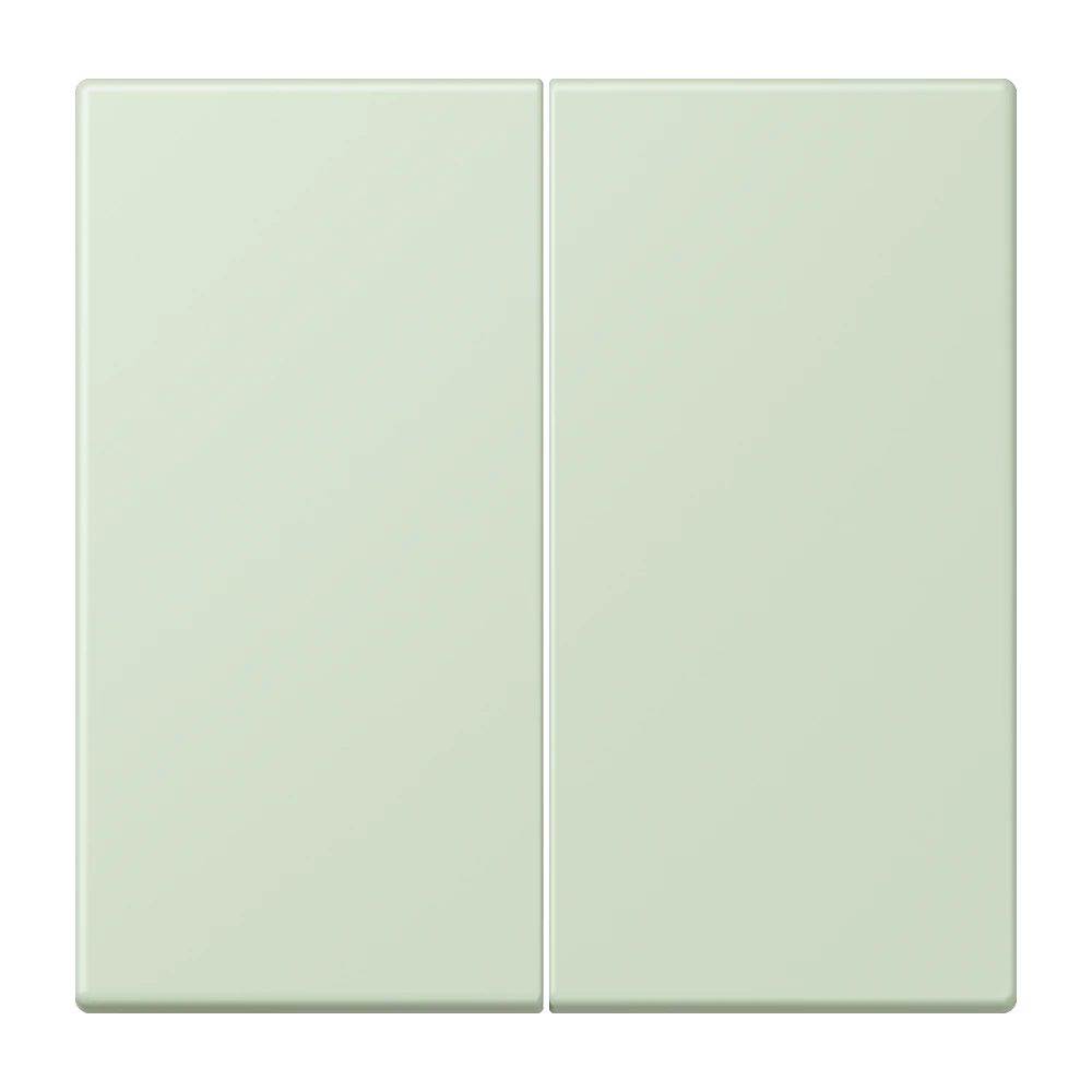 2-gang rocker for switch and push-button — JUNG LS 990 Le Corbusier, Vert Anglâis Pale, art. LC995218