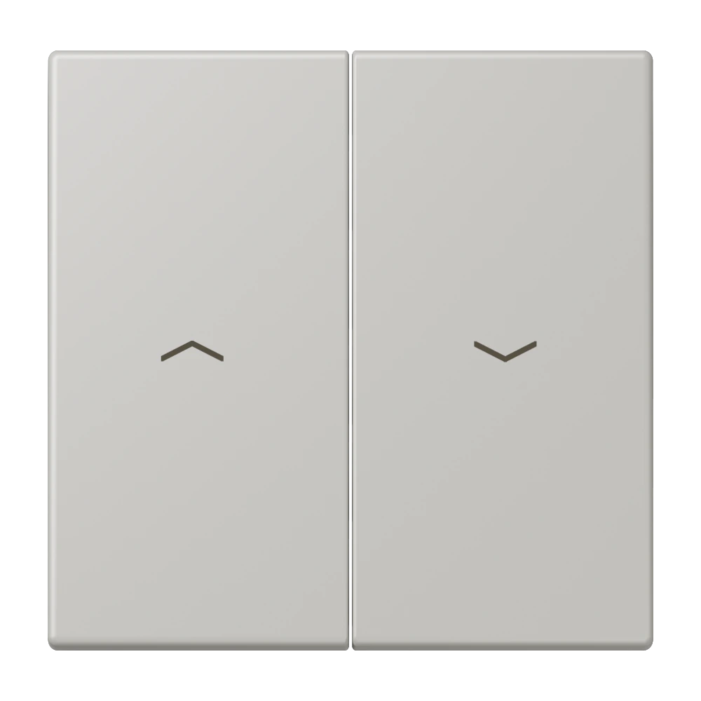 2-gang rocker for blind switch and blind push-button — JUNG LS 990 Le Corbusier, Gris Clair 31, art. LC995P205