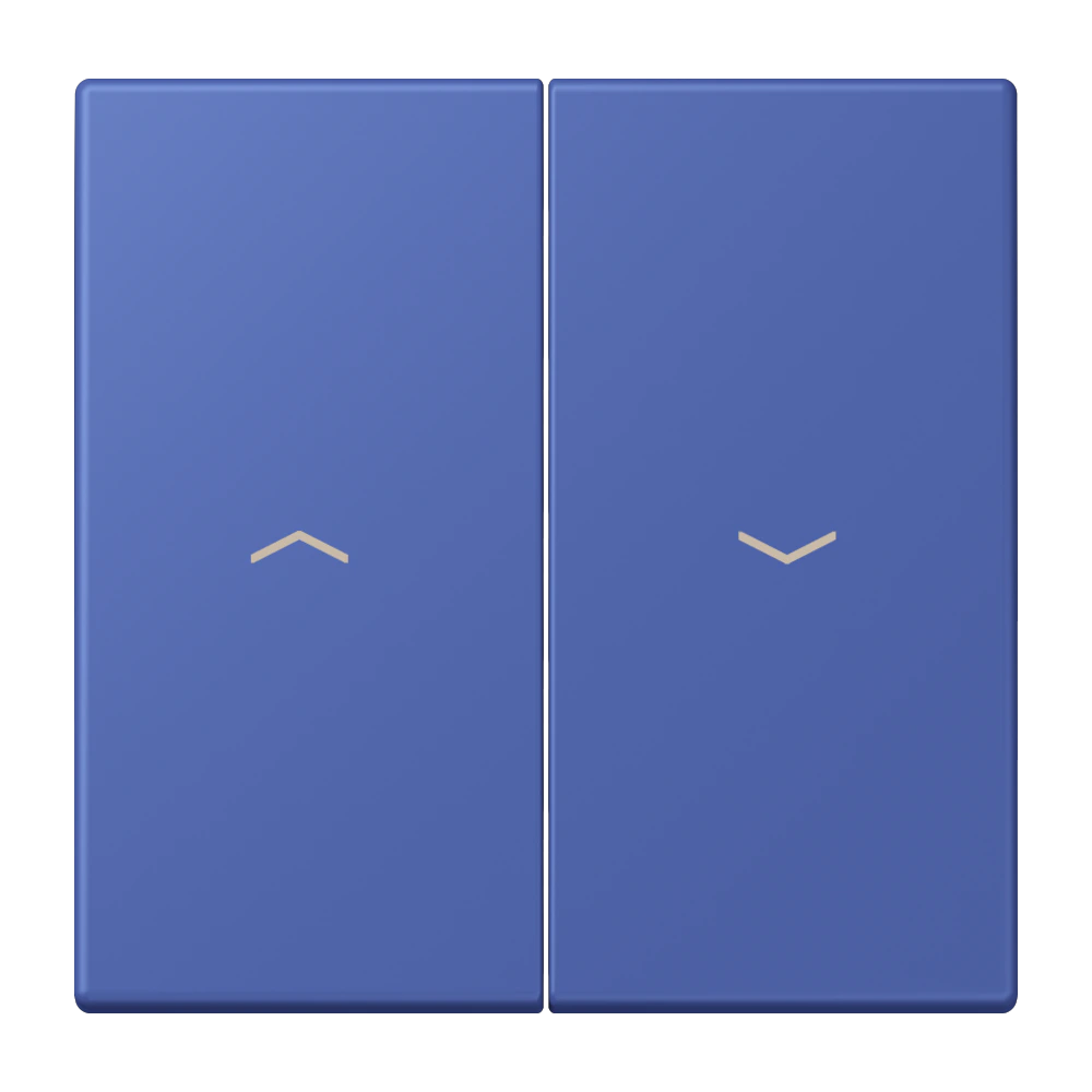 2-gang rocker for blind switch and blind push-button — JUNG LS 990 Le Corbusier, Bleu Outremer 31, art. LC995P206