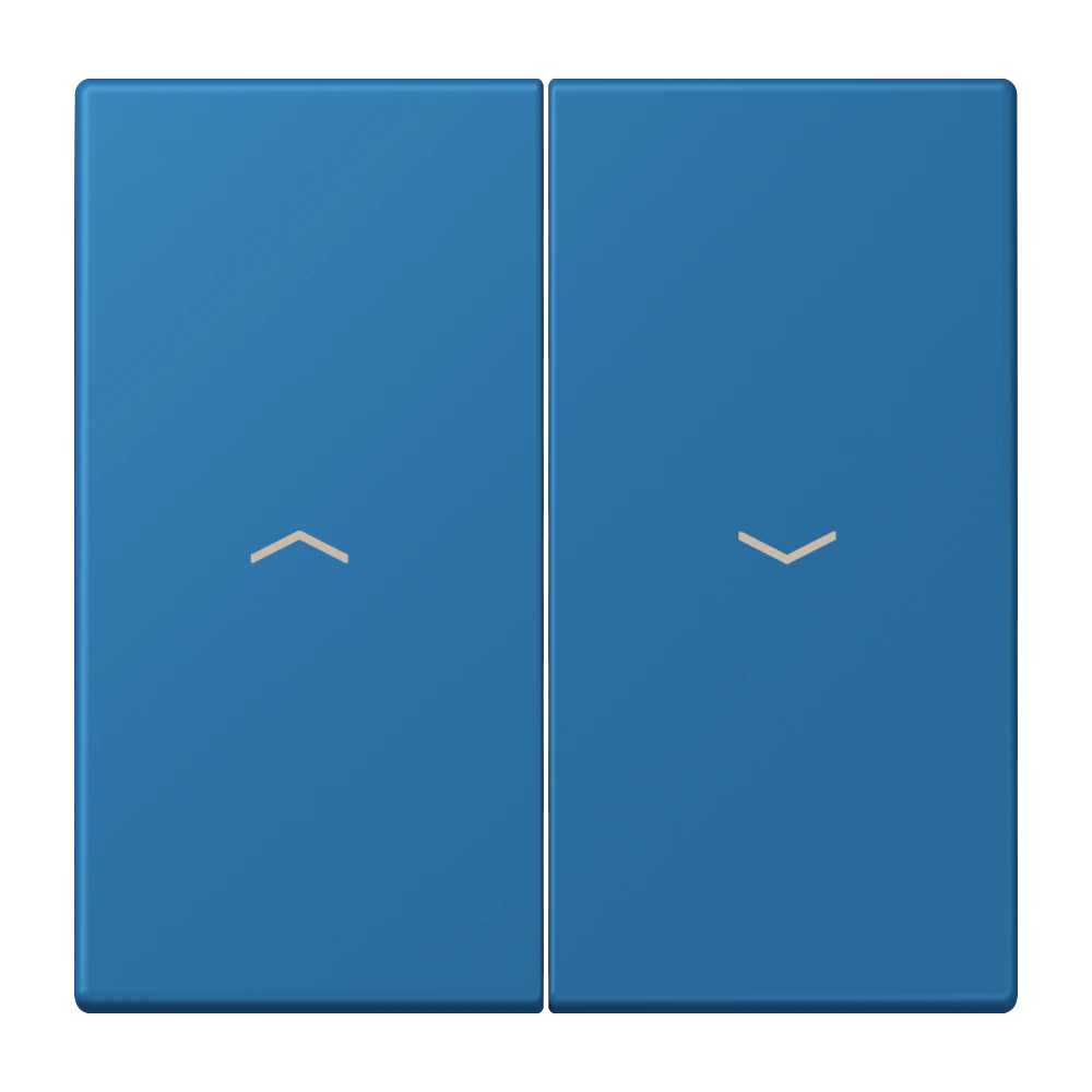 2-gang rocker for blind switch and blind push-button — JUNG LS 990 Le Corbusier, Bleu Céruléen 31, art. LC995P211