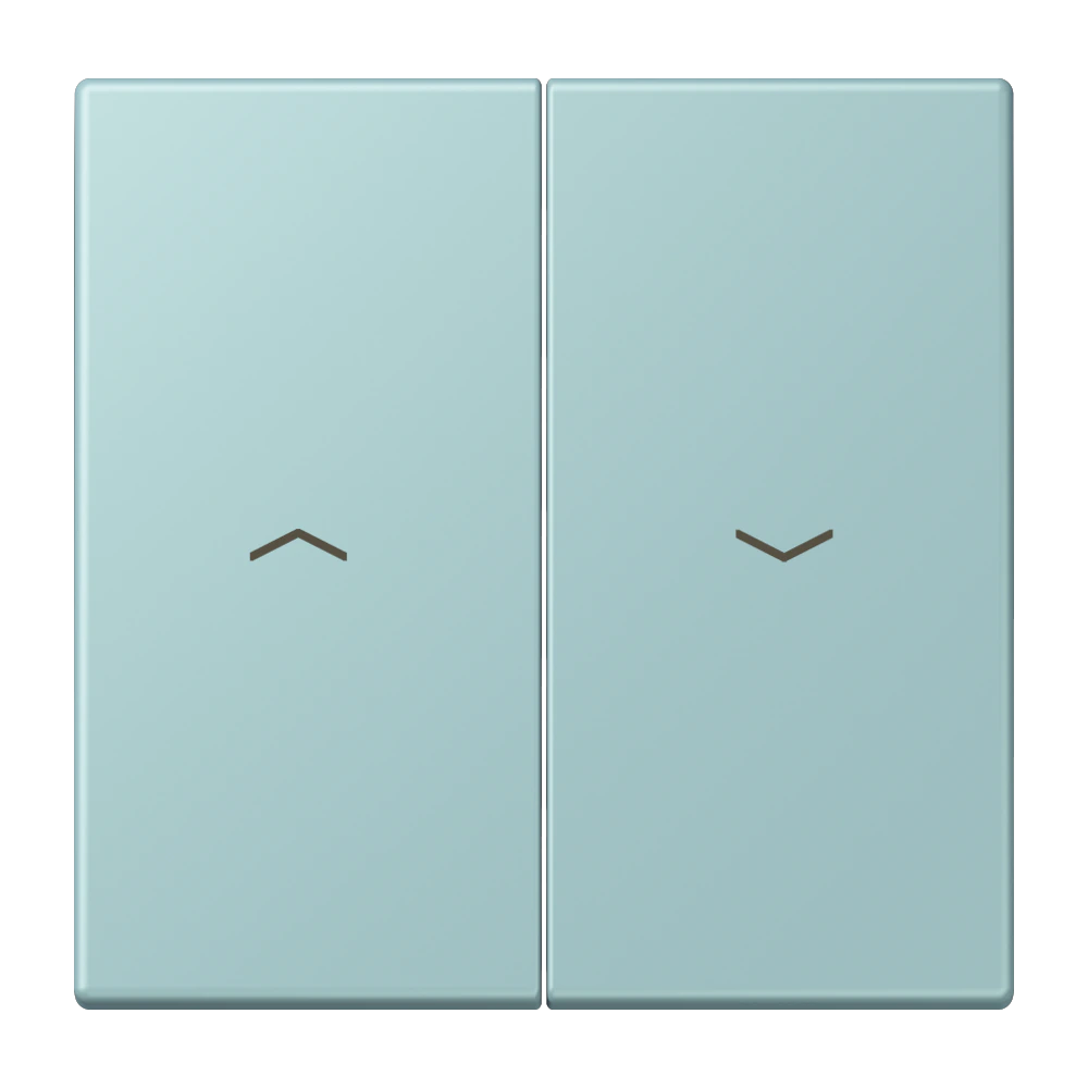 2-gang rocker for blind switch and blind push-button — JUNG LS 990 Le Corbusier, Céruléen Clair, art. LC995P214