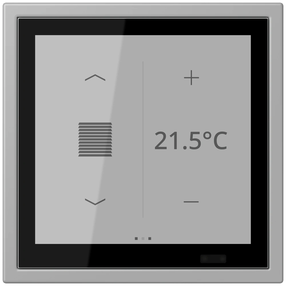 KNX комнатный контроллер LS TOUCH — JUNG LS 990 Le Corbusier, Gris Moyen, арт. LCZ459BFD1S204