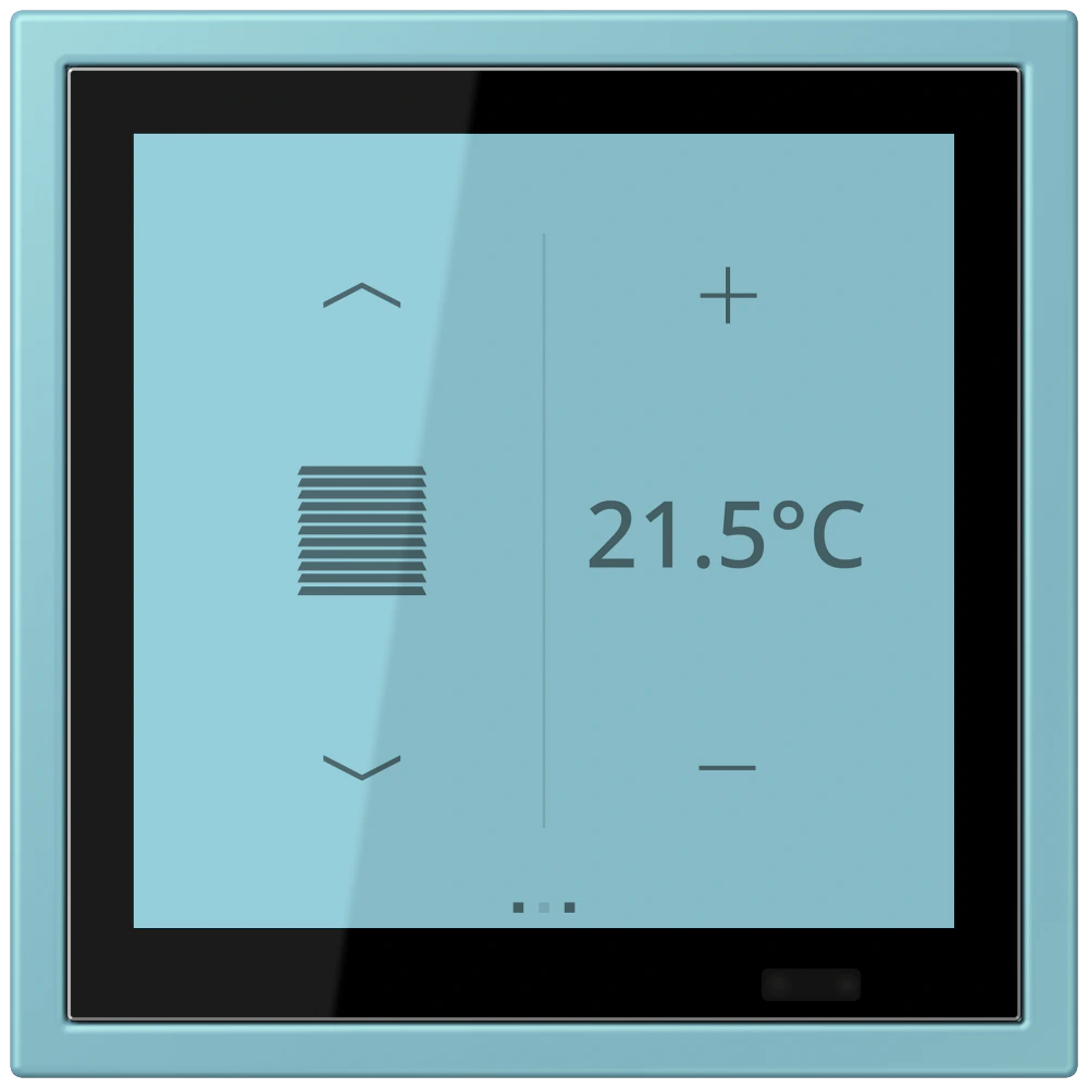 KNX комнатный контроллер LS TOUCH — JUNG LS 990 Le Corbusier, Céruléen Moyen, арт. LCZ459BFD1S213