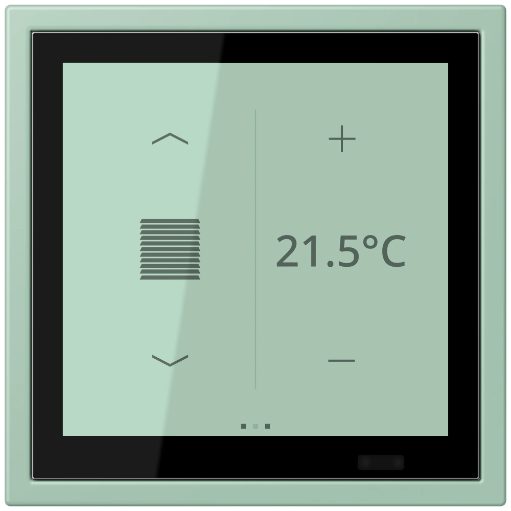 KNX комнатный контроллер LS TOUCH — JUNG LS 990 Le Corbusier, Vert Anglais Clair, арт. LCZ459BFD1S217