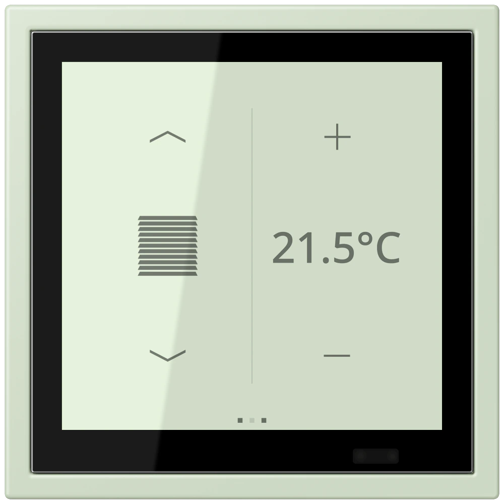 KNX комнатный контроллер LS TOUCH — JUNG LS 990 Le Corbusier, Vert Anglâis Pale, арт. LCZ459BFD1S218