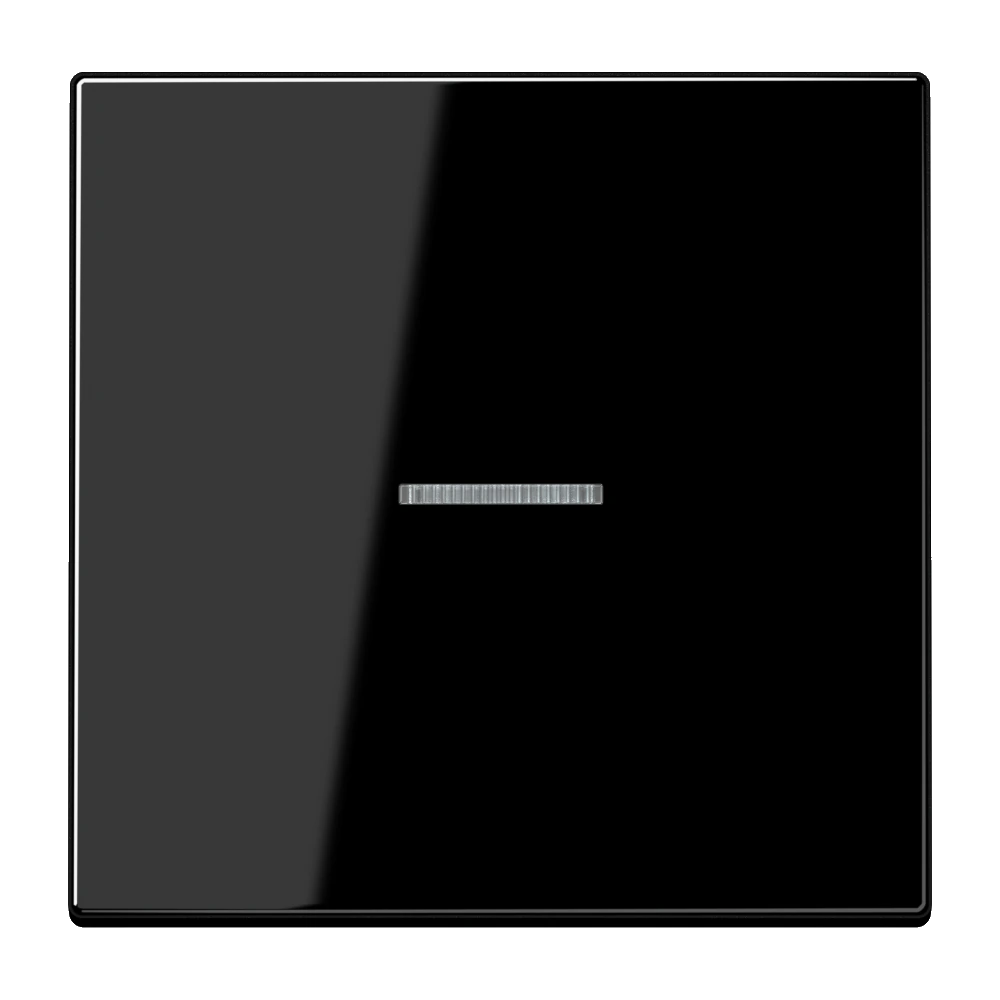 Rocker with lens for KNX push-button 1-gang — JUNG LS 990, black, art. LS101KO5SW