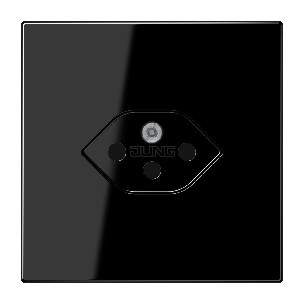 1-gang socket for Switzerland, type 13 — JUNG LS 990, black, art. LS1520-13SEVSW