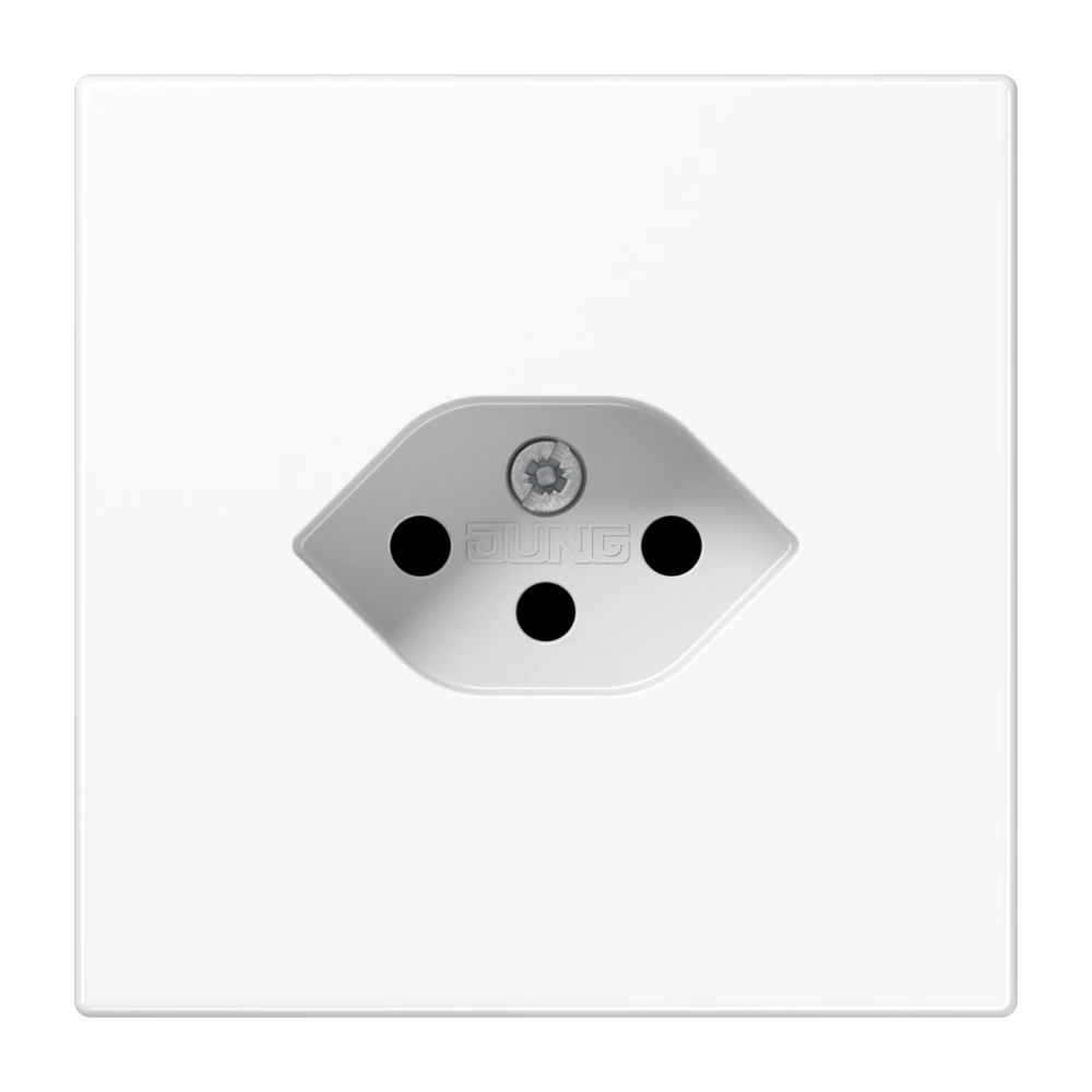 1-gang socket for Switzerland, type 13 — JUNG LS 990, white, art. LS1520-13SEVWW