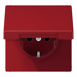 SCHUKO® socket with hinged lid and contact protection · child protection · screwless terminals