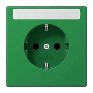 SCHUKO® socket with contact protection and inscription field · child protection · screwless terminals