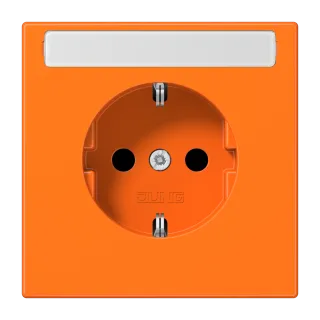 SCHUKO® socket with contact protection and inscription field · child protection · screwless terminals