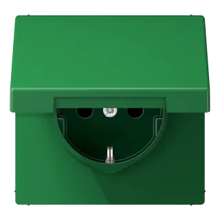SCHUKO® socket with hinged lid · screwless terminals