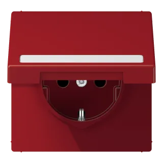 SCHUKO® socket with hinged lid and inscription field · child protection · screwless terminals