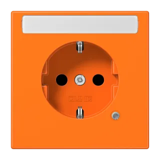 SCHUKO® socket with pilot light, contact protection and inscription field · child protection · screwless terminals · illuminated