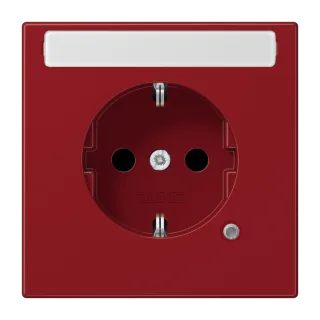 SCHUKO® socket with pilot light, contact protection and inscription field · child protection · screwless terminals · illuminated