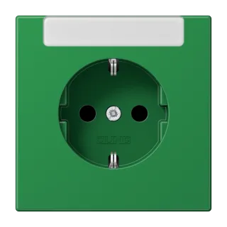 SCHUKO® socket with integrated inscription field · child protection · screwless terminals