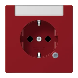 SCHUKO® socket with pilot light and integrated inscription field · child protection · screwless terminals · illuminated