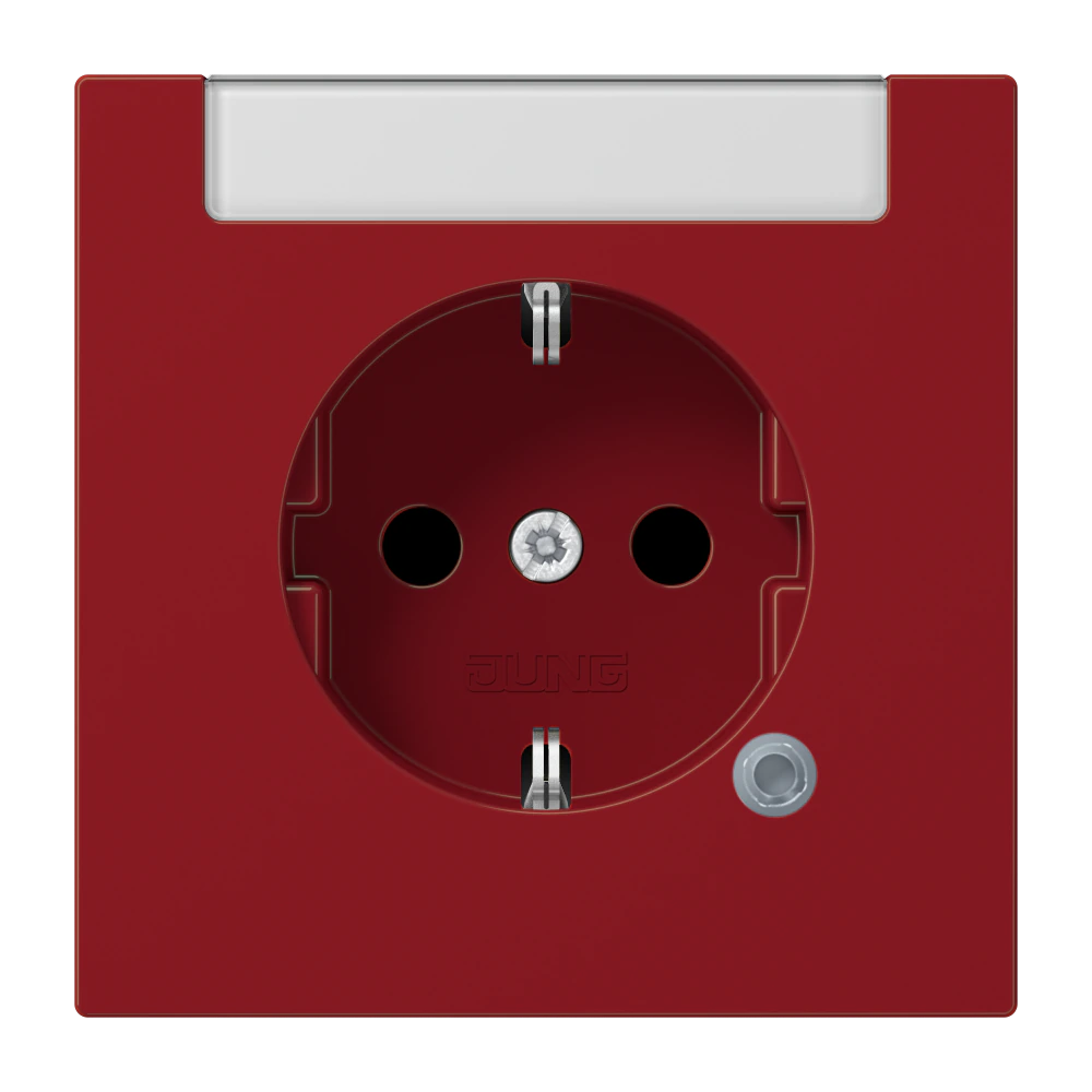 SCHUKO® socket with pilot light and integrated inscription field — JUNG LS 990, _, art. LS1520INAKORT