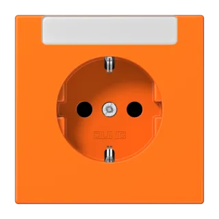 SCHUKO® socket with integrated inscription field · child protection · screwless terminals