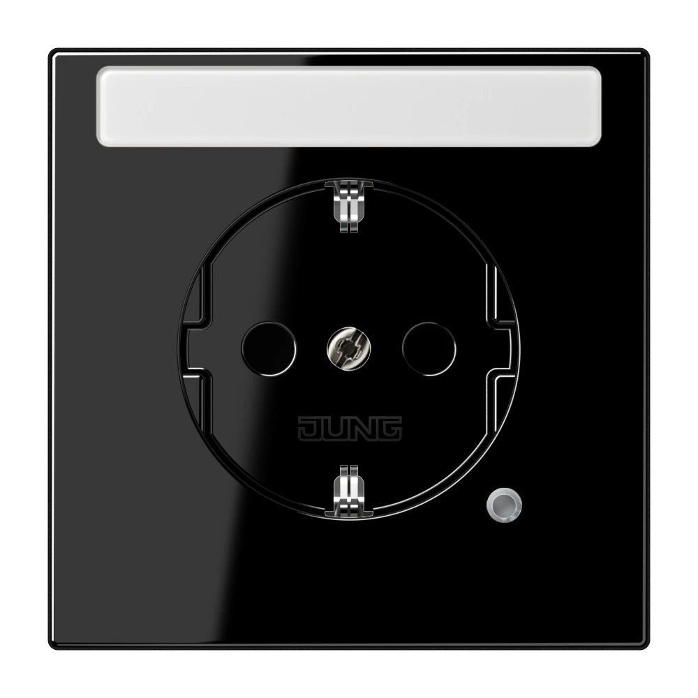 SCHUKO®-розетка 16 A / 250 B ~ — JUNG LS 990, Чёрный, арт. LS1520NAKOSW