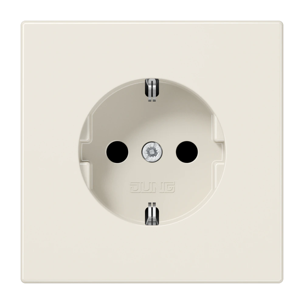 SCHUKO®-розетка — JUNG LS 990, Слоновая кость, арт. LS1521