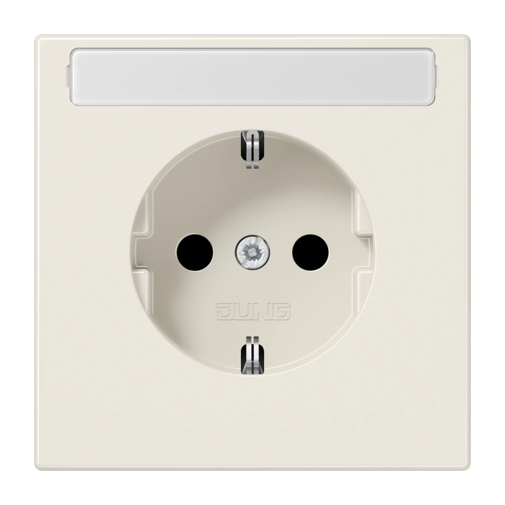 SCHUKO®-розетка 16 A / 250 B ~ — JUNG LS 990, Слоновая кость, арт. LS1521KINA