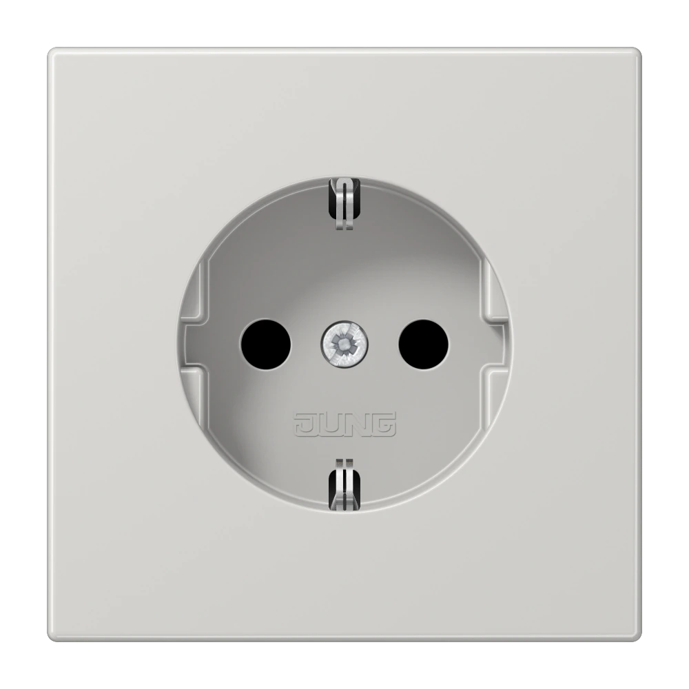 SCHUKO®-розетка — JUNG LS 990, Светло-серый, арт. LS1521LG