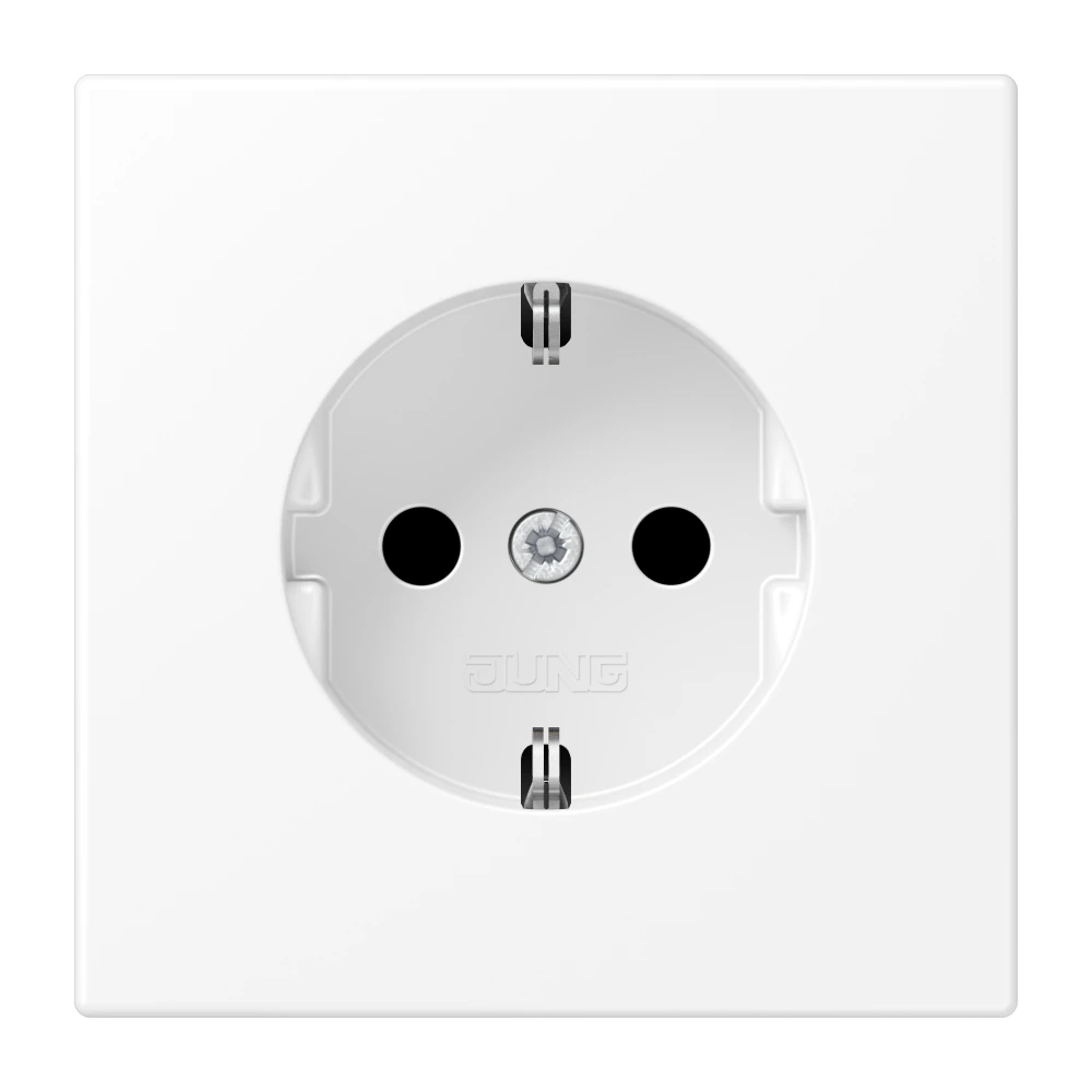 SCHUKO®-розетка — JUNG LS 990, Matt White, арт. LS1521WWM