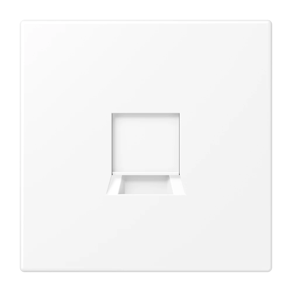 Centre plate for modular jack sockets — JUNG LS 990, Matt White, art. LS1969-15WEWWM