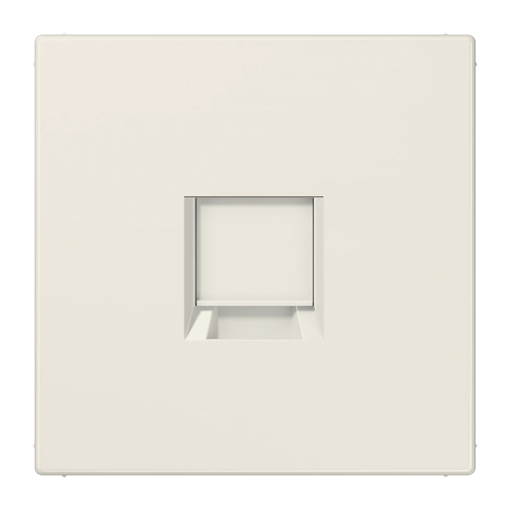 Centre plate for modular jack sockets — JUNG LS 990, ivory, art. LS1969-1WE