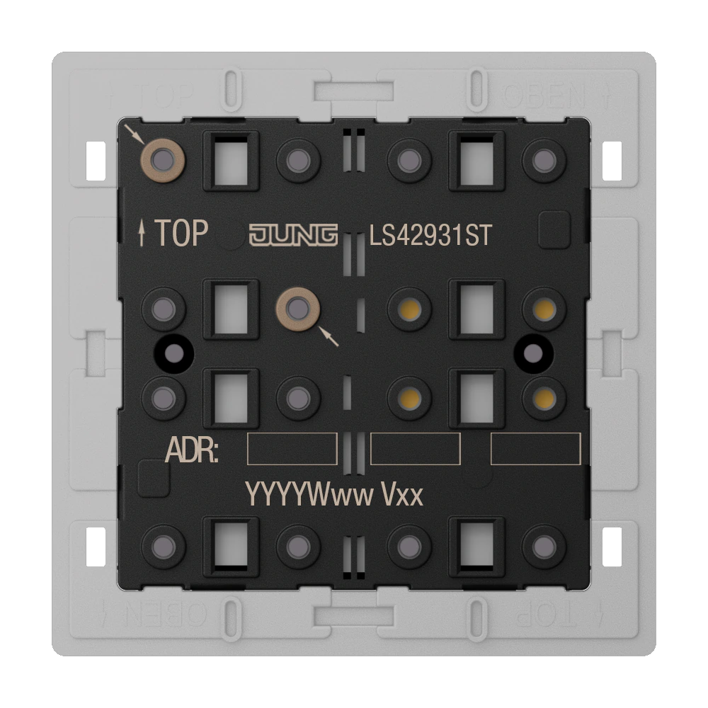 Universal push-button module 3-gang — JUNG LS 990, _, art. LS42931ST