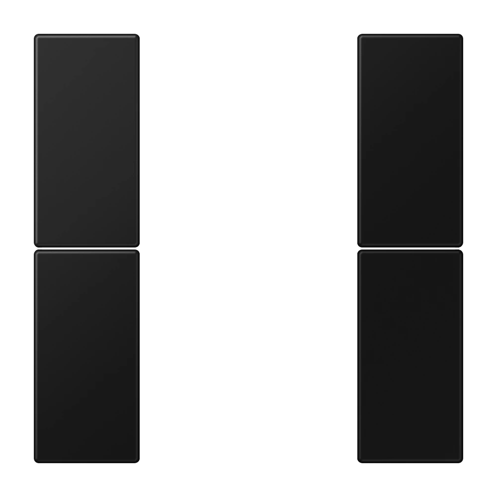 Набор накладок 2 группы, комплект — JUNG LS 990, Matt Black, арт. LS502TSASWM