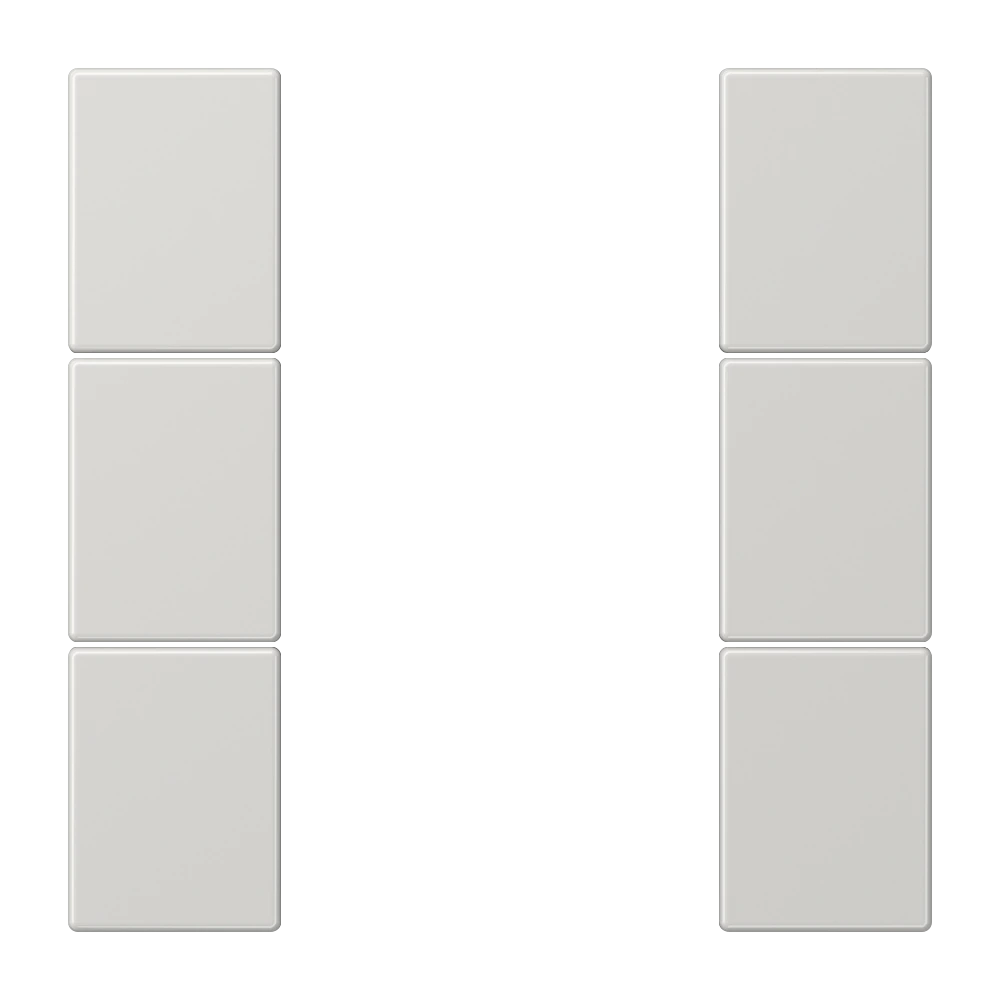 Cover kit 3-gang, complete — JUNG LS 990, light grey, art. LS503TSALG