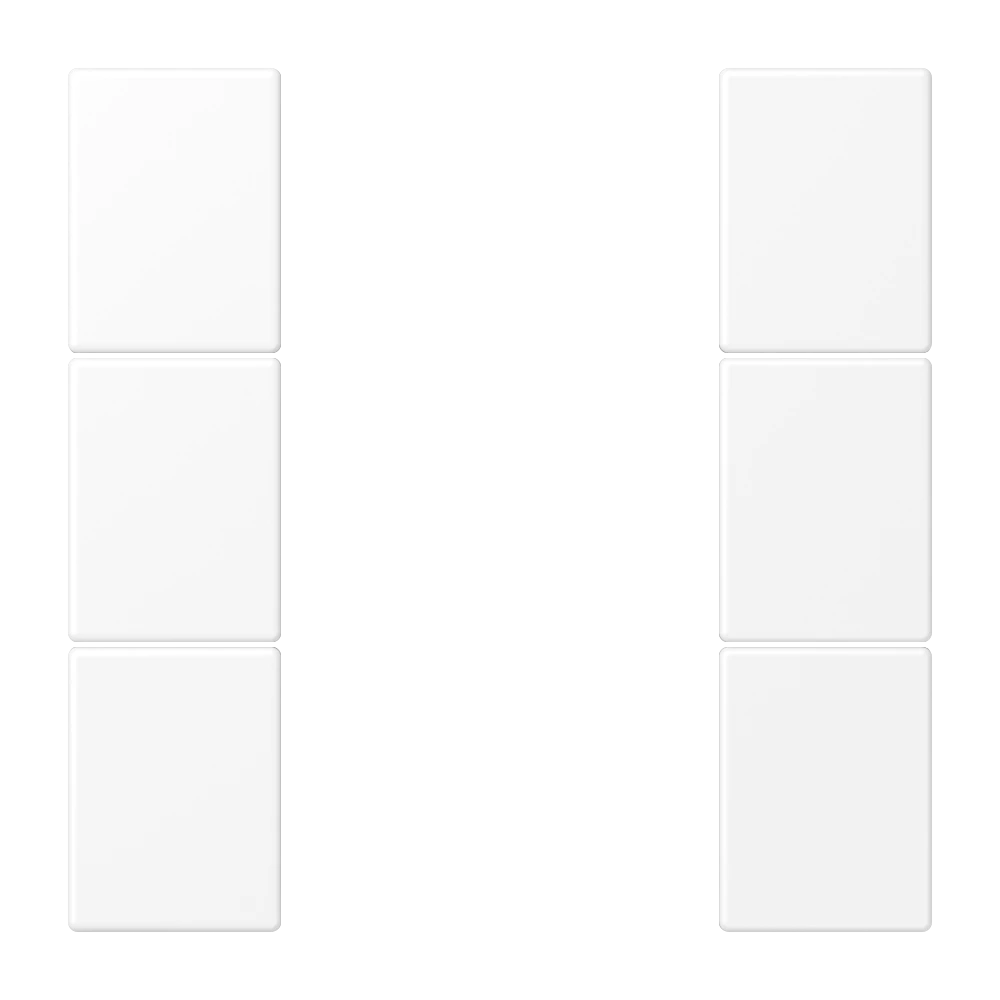 Cover kit 3-gang, complete — JUNG LS 990, Matt White, art. LS503TSAWWM