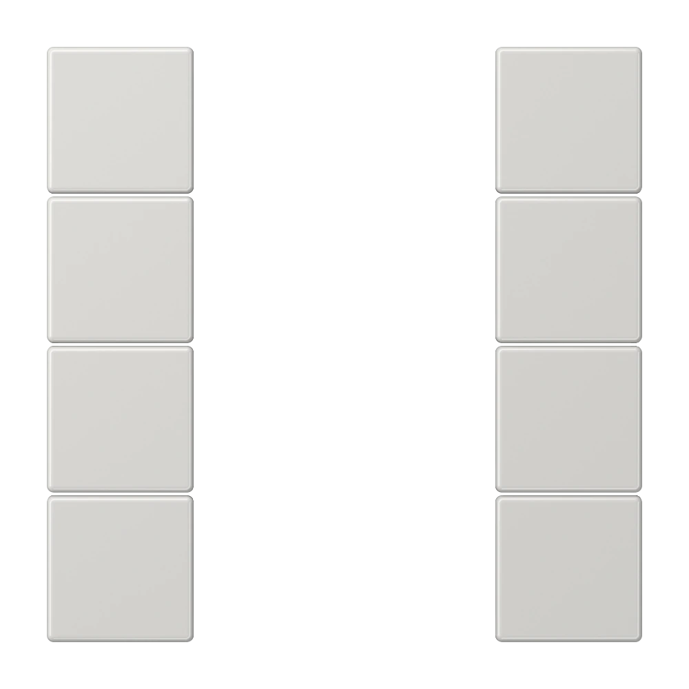 Cover kit 4-gang, complete — JUNG LS 990, light grey, art. LS504TSALG