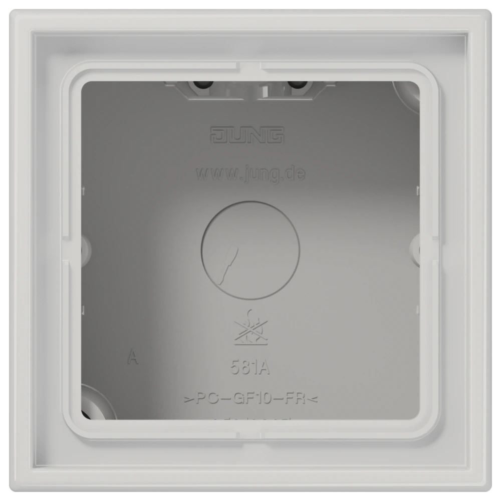 Surface cap, 1-gang — JUNG LS CUBE, Light Grey, art. LS581ALG
