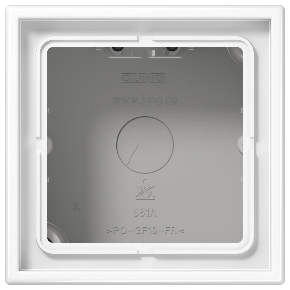 Surface cap, 1-gang — JUNG LS CUBE, White, art. LS581AWW