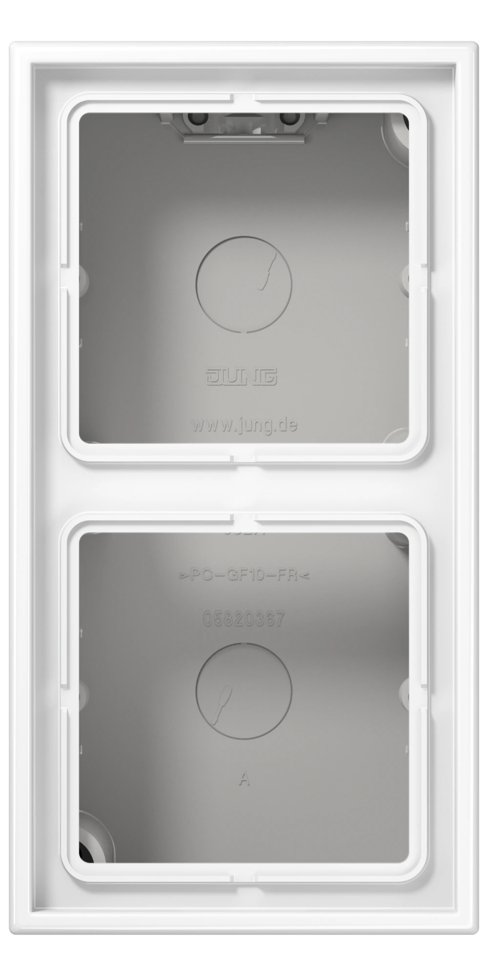Surface cap, 2-gang — JUNG LS CUBE, White, art. LS582AWW