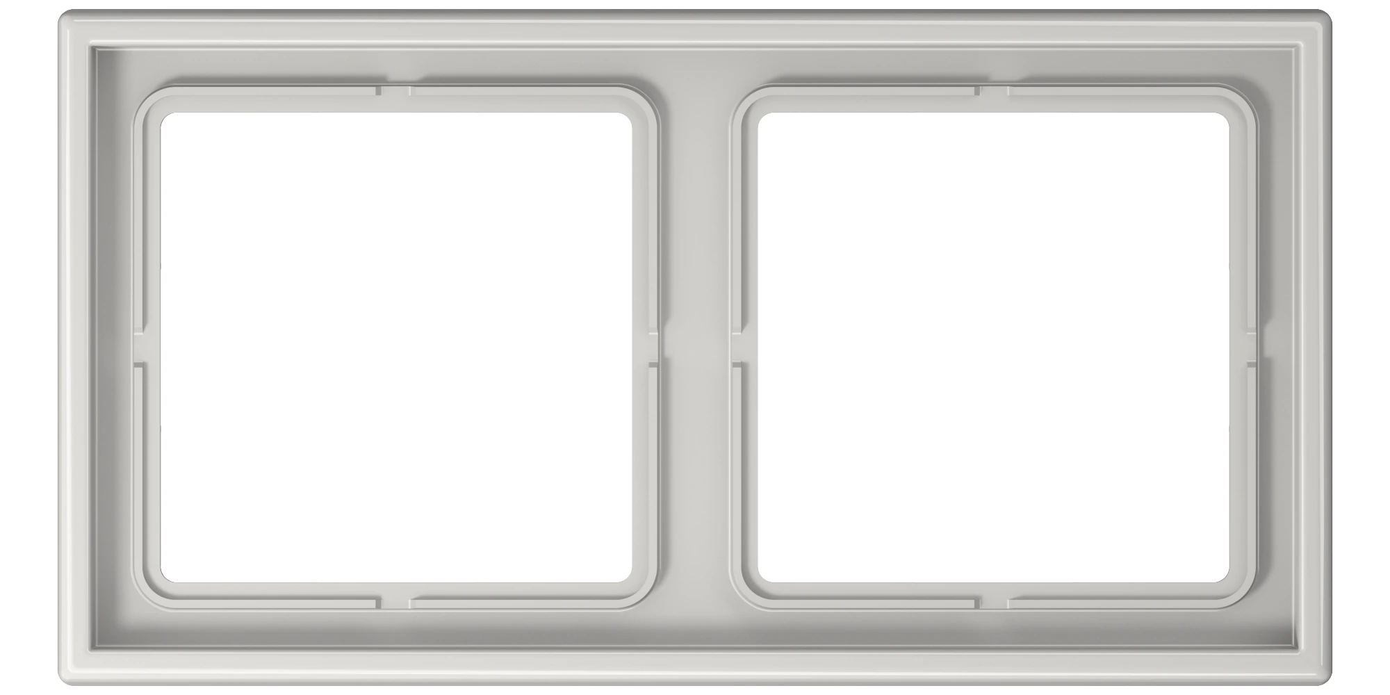 Frame for horizontal and vertical installation — JUNG LS 990, light grey, art. LS982LG