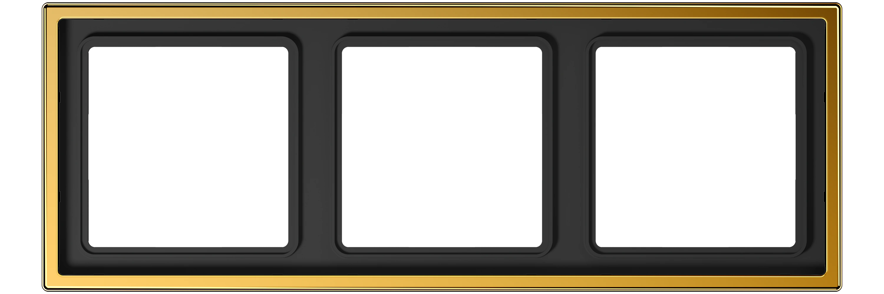 Frame for horizontal and vertical installation — JUNG LS 990, gold plated, art. LS983GGO