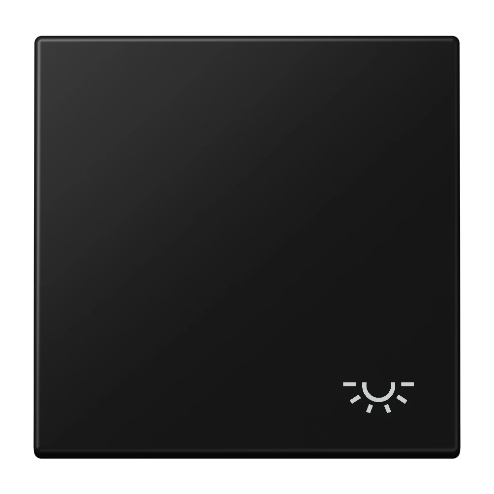 Клавиша с символом «освещение» — JUNG LS 990, Matt Black, арт. LS990LSWM