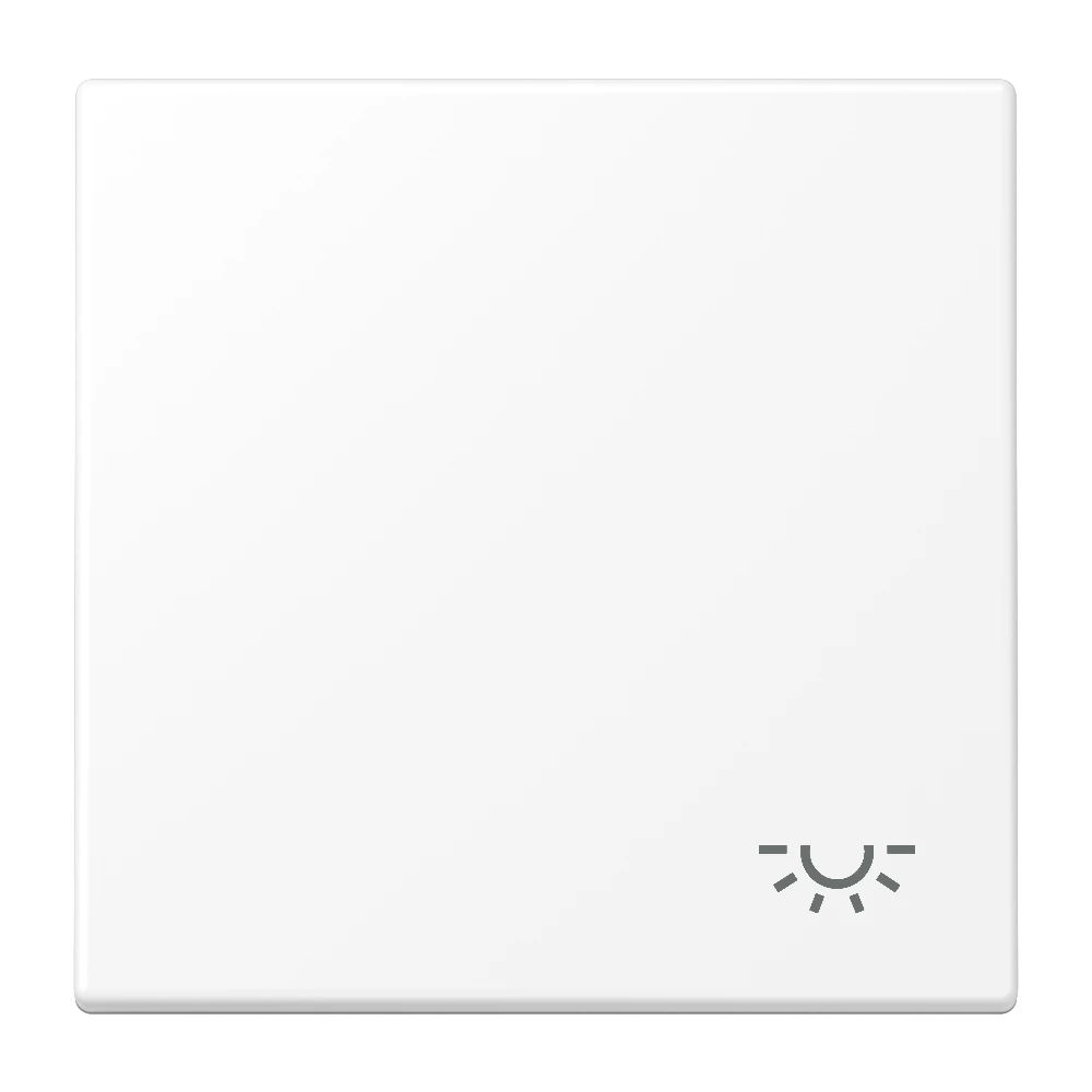 1-gang rocker with symbol "light" — JUNG LS 990, Matt White, art. LS990LWWM