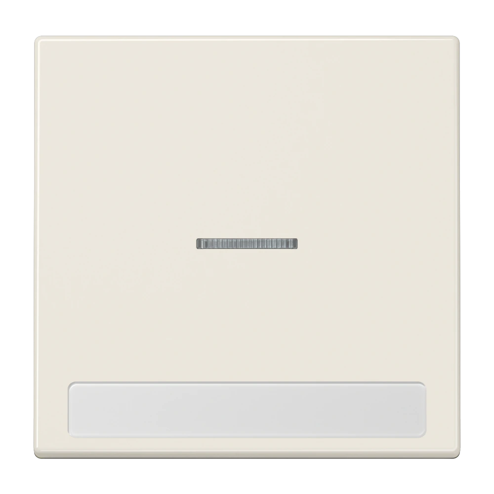 1-gang rocker for switch and push-button with lens and inscription field — JUNG LS 990, ivory, art. LS990NAKO5