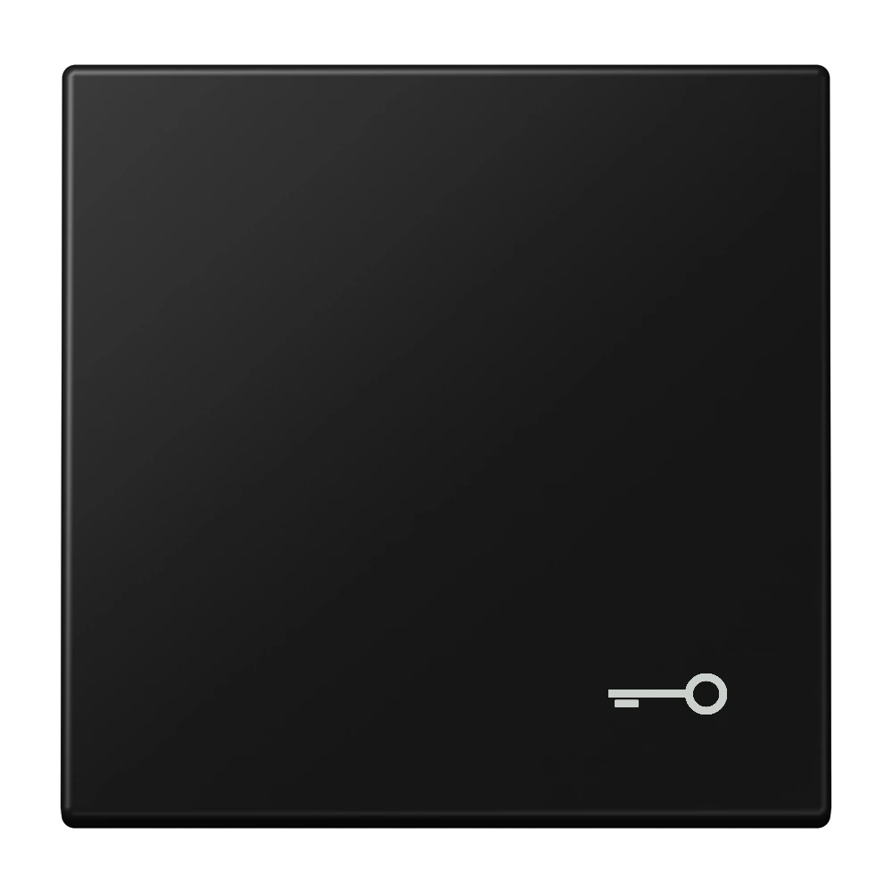 1-gang rocker with symbol "door" — JUNG LS 990, Matt Black, art. LS990TSWM