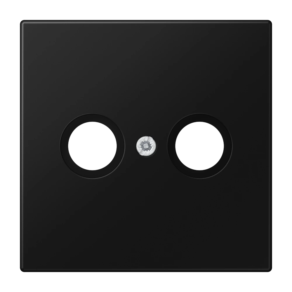 Centre plate for antenna socket — JUNG LS 990, Matt Black, art. LS990TVSWM