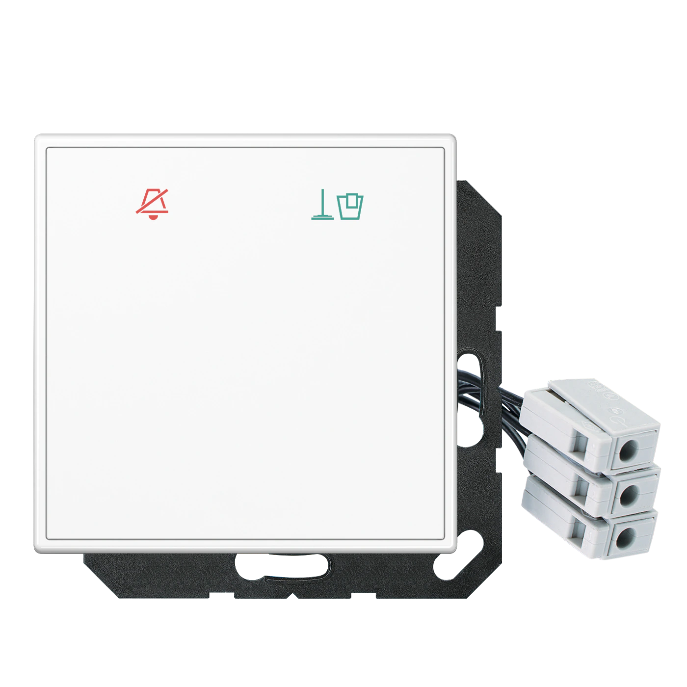 Накладка (стекло) для внешнего DND-модуля с LED-лампами, 24 В — JUNG LS 990, Белый, арт. LSCUKO6M24WW