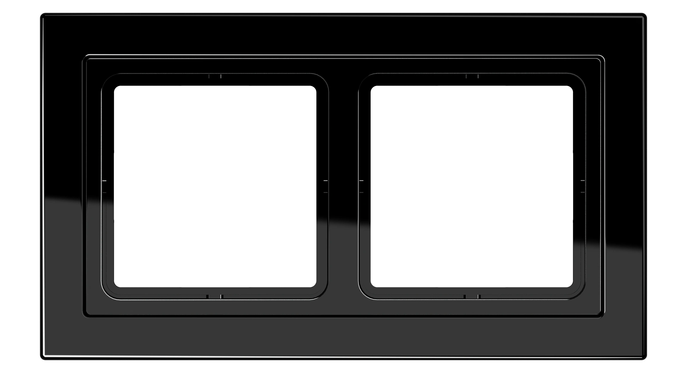 Frame for horizontal and vertical installation — JUNG LS DESIGN, Black, art. LSD982SW
